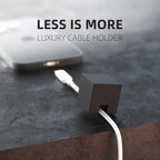(2 PCS - Gold & Silver) Metal Cord Holder, Weighted Cable Organizer or Management, Heavy Wire Keeper for Nightstand, Bedside Table, Desk - N2U Cords Strap for Phone USB-C, Lightning Charger Cables - Image 2