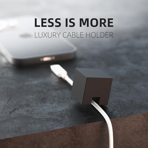 (2 PCS - Gold & Silver) Metal Cord Holder, Weighted Cable Organizer or Management, Heavy Wire Keeper for Nightstand, Bedside Table, Desk - N2U Cords Strap for Phone USB-C, Lightning Charger Cables - Image 2