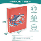 ALAZA Tralalero Tralala Meme Italian Brainrot Shark 5 3 Ring Binder 1.5 Inch Three Ring Office Binders w/clipboard & 3 Pockets, Hold 200 Sheets, 2 pcs - Image 5