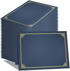 GNL Certificate Holders - 50 Packs Blue Diploma Holders, Certificate Covers with Gold Foil Border, for Letter Size 8.5 x 11 Certificate Paper, Award, Graduation, Documents by GNL