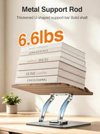 Tounee Adjustable Book Stand with 360° Swivel Base,Bright Silver - Image 5