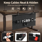36 Inch Under Desk Cable Management Tray No Drill Desk Cord Management Organization, Large-Capacity Cable Organizer for Home and Office Work Accessories - Image 2