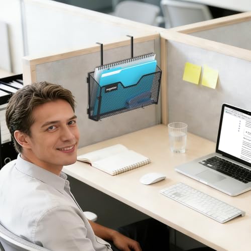 Wall File Organizer, 6 Pack Metal Wall File Holders, Black - Image 6
