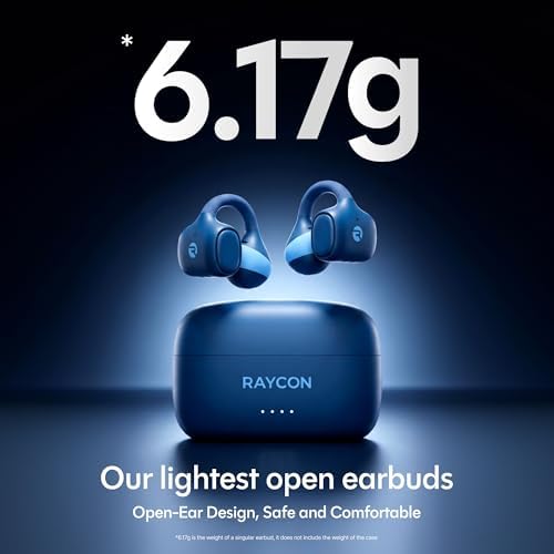 Raycon Everyday Clip-On Earbuds, Open Ear & Water Resistant, 30Hr (Blue) - Image 4