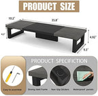 WESTREE Dual Monitor Stand Riser, Wood and Steel Monitor Stand Riser, Computer Monitor Stand for 2 Monitors, Multi-Purpose Desktop Storage Stand for Computer,Laptop,Printer,TV - Image 7