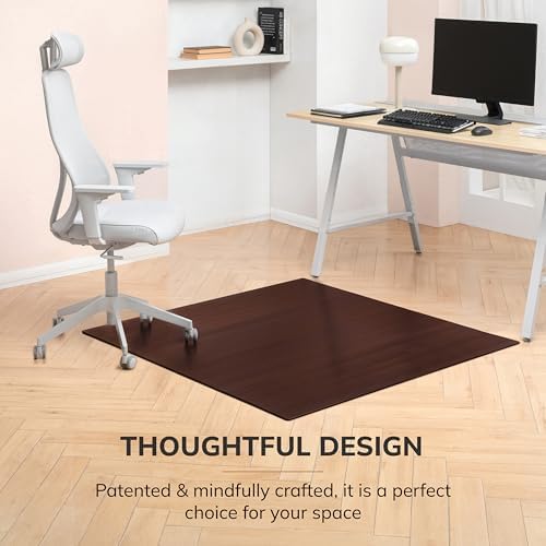 Anji Mountain 60" x 48" Bamboo Office Chair Mat for Carpet & Hardwood Floor - Image 4