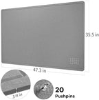 Felt Bulletin Board 48x36 inches, Decorative Pin Board for Home & Office - Image 4