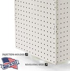 Azar Displays 701414-WHT-4W32 Rotating Countertop Display Kit with Peg Hooks Included, 14 Inches Wide x 14 Inches Deep x 20 Inches High, Pegboard Spinner Organizer, White - Image 5