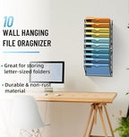 SUPEASY 10-Tier Hanging Wall File Organizer with Hooks, 2 Pack - Image 2