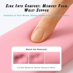 ErgoComfort Gel Wrist Rest Mouse Pad-Ergonomic Office Mousepad with Wrist Support-Non-Slip, Design Desk Accessories Mat for Home&Game Decor (09PinkSerenity Set) - Image 3