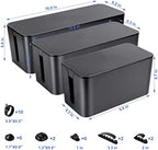 3 Pack Cable Organizer Box, Cable Management Box for Surge Protector - Image 2