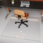 [Tempered Glass] 42" x 48" Glass Office Chair Mat for Carpet by KOONMI