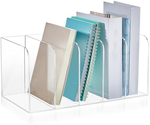 Suzile Clear Acrylic Magazine File Holder, Classic, 14.2 x 7.2 x 6.5 Inch by Suzile