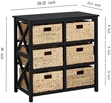 eHemco 3 Tier X-Side End Storage Cabinet, Black - Image 3