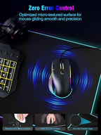 Mouse Pad with Magnetic Wireless Charging, Large Desk Pad Protector, RGB Black Desk Mat with 15W Fast Charger, Non-Slip Waterproof Mousepad for Office Home Gaming - Image 6