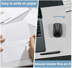 Desk Mat Wireless Charging Mouse Pad Large 32x16 Journey Desk Pad Mat with Wireless Charger Waterproof Grey Leather Computer Mat with Phone Charger Mousepad Non-Slip for Keyboard and Mouse - Image 5