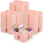 Geelin 24 Pack Classroom Caddy Bulk, 8 x 6.7 x 3.5 inches, Pink by Geelin