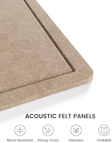Fluxynara 47.2" x 35.4" Large Bulletin Board, Taupe - Image 3