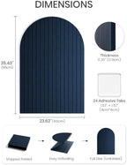 Large Arched Felt Bulletin Board 35.4''×23.6'', Carbon Blue - Image 3