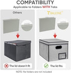 BALEINE File Organizer Box with Lid, Collapsible Hanging File Storage Box - Image 4