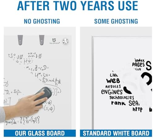 TSJ OFFICE White Board for Wall - 36" x 24" Brilliance White Glass Board - Image 6