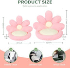 Ditucu Flower Shape Chair Pillow Cute Seat Cushion 19 inch Comfy Lazy Sofa Floor Pillows Dorm Seating for Bedroom Decor Pink - Image 3