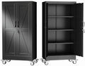 GAIOUS 47.2" Tall Metal Storage Cabinet with Lock and Wheels,Office Cabinet by GAIOUS