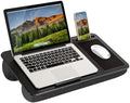 LAPGEAR Home Office Lap Desk – Black Carbon, Fits 15.6” Laptops by LapGear