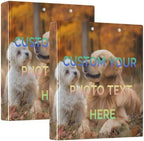Custom Photo Text 3 Ring Binders 1.5 Inch Personalized Pictrue Three Ring Binders Versatile Binder for Work School Office Supply 2 Pack by Unknown