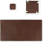 Premium Buffalo Leather Desk Mat Set – Large Office Desk Pad with Organizer Tray & Coasters, Non-Slip Workspace Protector, Elegant Desk Accessories for Home Office & Professionals - Image 4