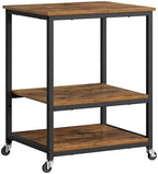 VASAGLE 3-Tier Printer Stand with Locking Wheels, Under Desk Printer Table by VASAGLEbySONGMICSHOME