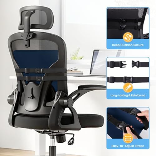 SweetSlubr Lumbar Support Pillow for Office Chair, Back Support(Blue,XL) - Image 5