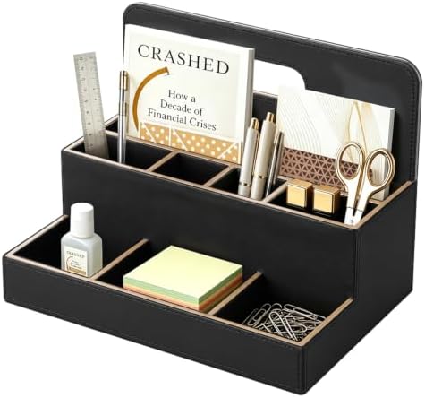 Mail Organizer Countertop, Pencil Holder, Office Supplies File Bill Sorter by Thelittlebeautyoflife