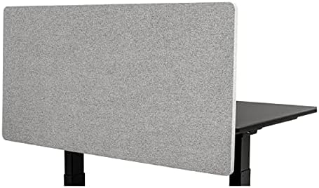 Stand Up Desk Store ReFocus Clamp-on Acoustic Desk Divider Privacy Panel that Reduces Noise and Visual Distractions (Cool Gray, 47.25" X 23.6") by SStandUpDeskStore