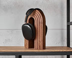 THEHRDWOOD Wood Headphone Stand for Desk - Solid Airpod Max Stand & Universal Gaming Headset Stand for Desk Compatible with Any Headset Type with a Headband (Arch Walnut) - Image 2
