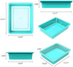 Storex Letter Size Flat Storage Tray – Organizer Bin for Classroom, Office and Home, Teal, 5-Pack (62522A05C), 10 x 13 x 3 Inches - Image 6