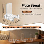 2 Pack Acrylic Easel Display，Plate Stand for Display，Adjustable Clear Display Holder for 4" to 8" Platter, Book, Card, Frame, Picture, Artwork, Plaque ( Small-2pcs 4"-8") - Image 3