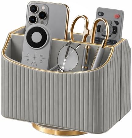 360°Rotating Remote Control Holder, Pencil Pen Holder for Desk,Remote Caddy by PUSU