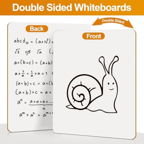 12 Pack 9"x12" Small White Board, Personal Whiteboard for Students, Dry Erase Boards Double-Sided Lapboard, White Boards Easy to Clean, Dry Erase Board for Kids Classroom - Image 4