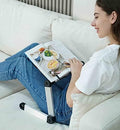 Extra Large Adjustable Book Stand for Bed and Sofa - Multifunctional Laptop Holder With Page Clips, Ergonomic Multi-Height Angles, Portable for Heavy Textbooks and Cooking by MNKXL