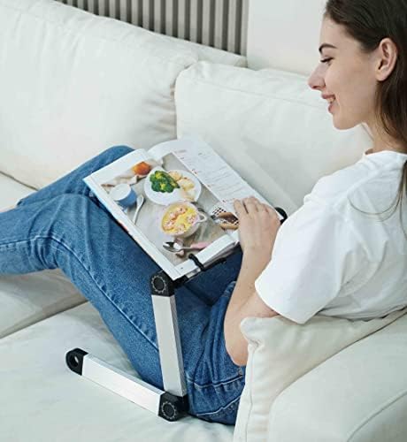 Extra Large Adjustable Book Stand for Bed and Sofa - Multifunctional Laptop Holder With Page Clips, Ergonomic Multi-Height Angles, Portable for Heavy Textbooks and Cooking by MNKXL