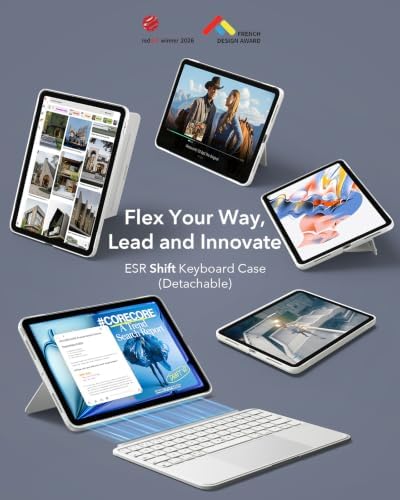 ESR for iPad Pro 11 Inch Case with Keyboard M5/M4, Multi-Angle Stand - Image 2