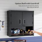 VINGLI Garage Wall Cabinet with Locking Doors and Adjustable Shelf, Metal Wall Cabinet, Floating Upper Storage Cabinet (Black, 30''W x 12''D x 30''H) - Image 6