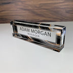 ARTBLOX | Custom Name Plates for Desk, Ideal Office Decoration for Men and Women, Clear Acrylic Desk Name Plate - Image 2