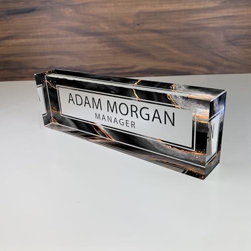 ARTBLOX | Custom Name Plates for Desk, Ideal Office Decoration for Men and Women, Clear Acrylic Desk Name Plate - Image 2