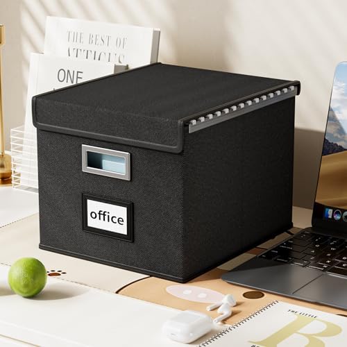 File Organizer Box with Lids, Collapsible File Folder Organizer - Image 6