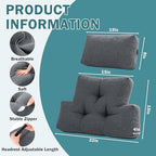 ROYALAY 2 Pcs Neck Pillow Lumbar Support for Recliner, Back Pillow for Chair with Adjustable Headrest Pillow, Back Rest Pillow for Office Chairs, Recliners,Sofa, Couch - Image 2
