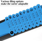 PerKoop 2 Sets Plastic Document Sorter Alphabetical Sorter, Blue and Gray - Image 6