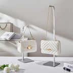 3-Pack Adjustable Tabletop Purse & Banner Display Stands, Silver - Image 2