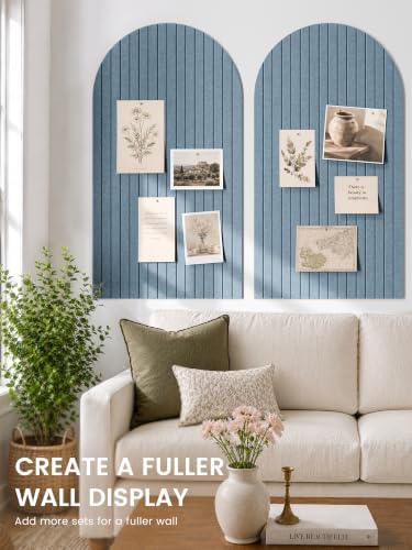 Fluxynara Large Arched Felt Bulletin Board 47.2''×25.5'', Coastal Haze - Image 4